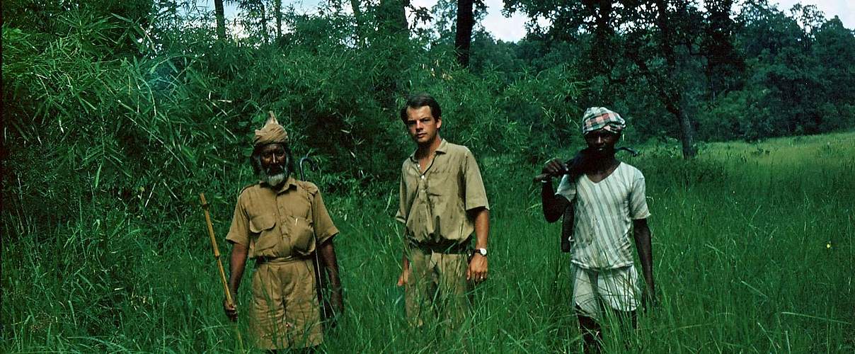 Claude Martin im Kanha Nationalpark in Indien, 1971 © Archiv CM