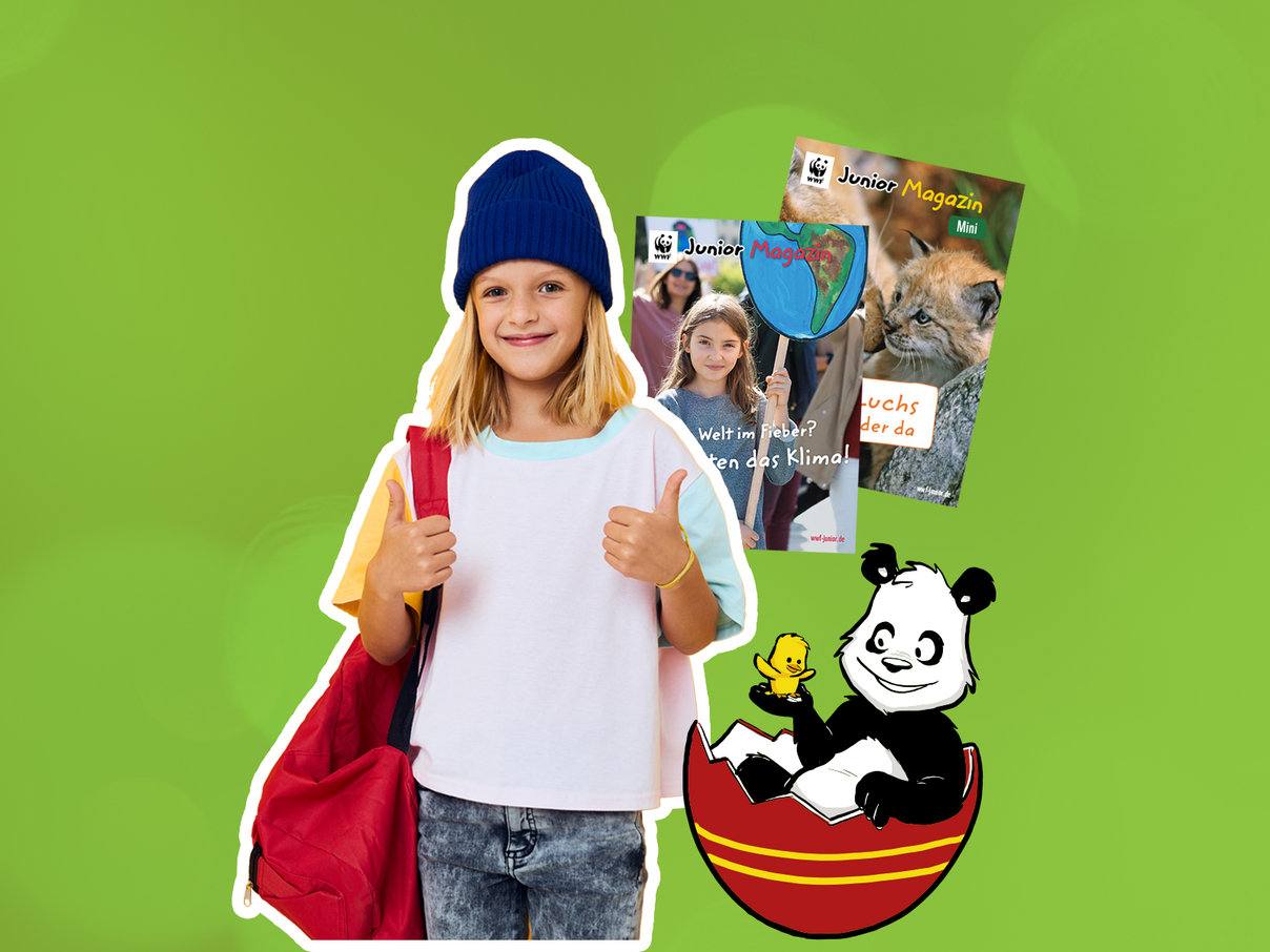 Mädchen und WWF Junior Magazine © WWF