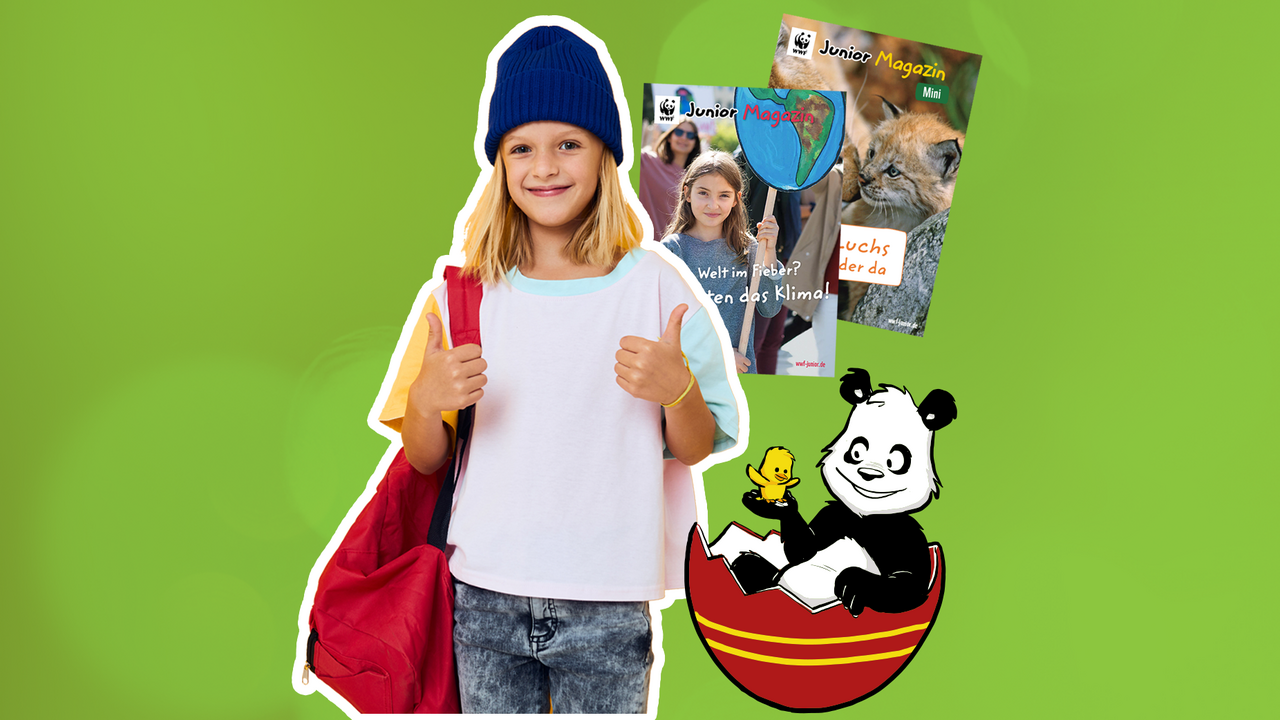 Mädchen und WWF Junior Magazine © WWF