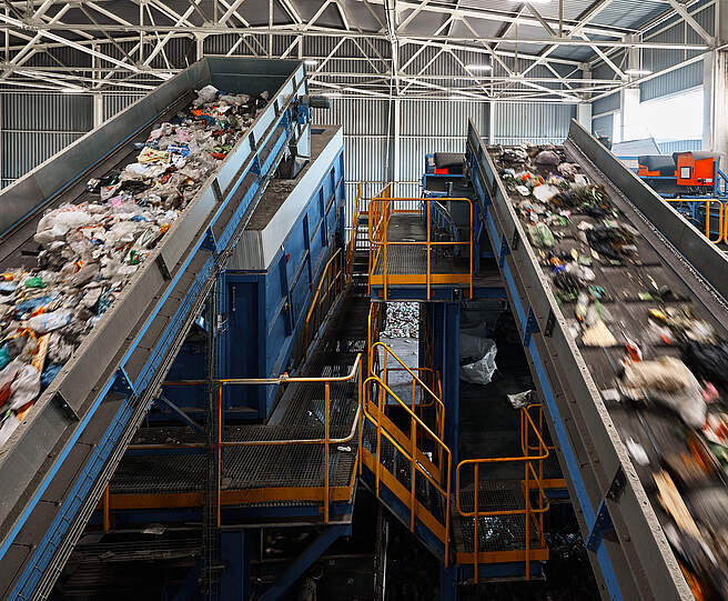 Die Sortierungsanlagen übernehmen die Feinarbeit 