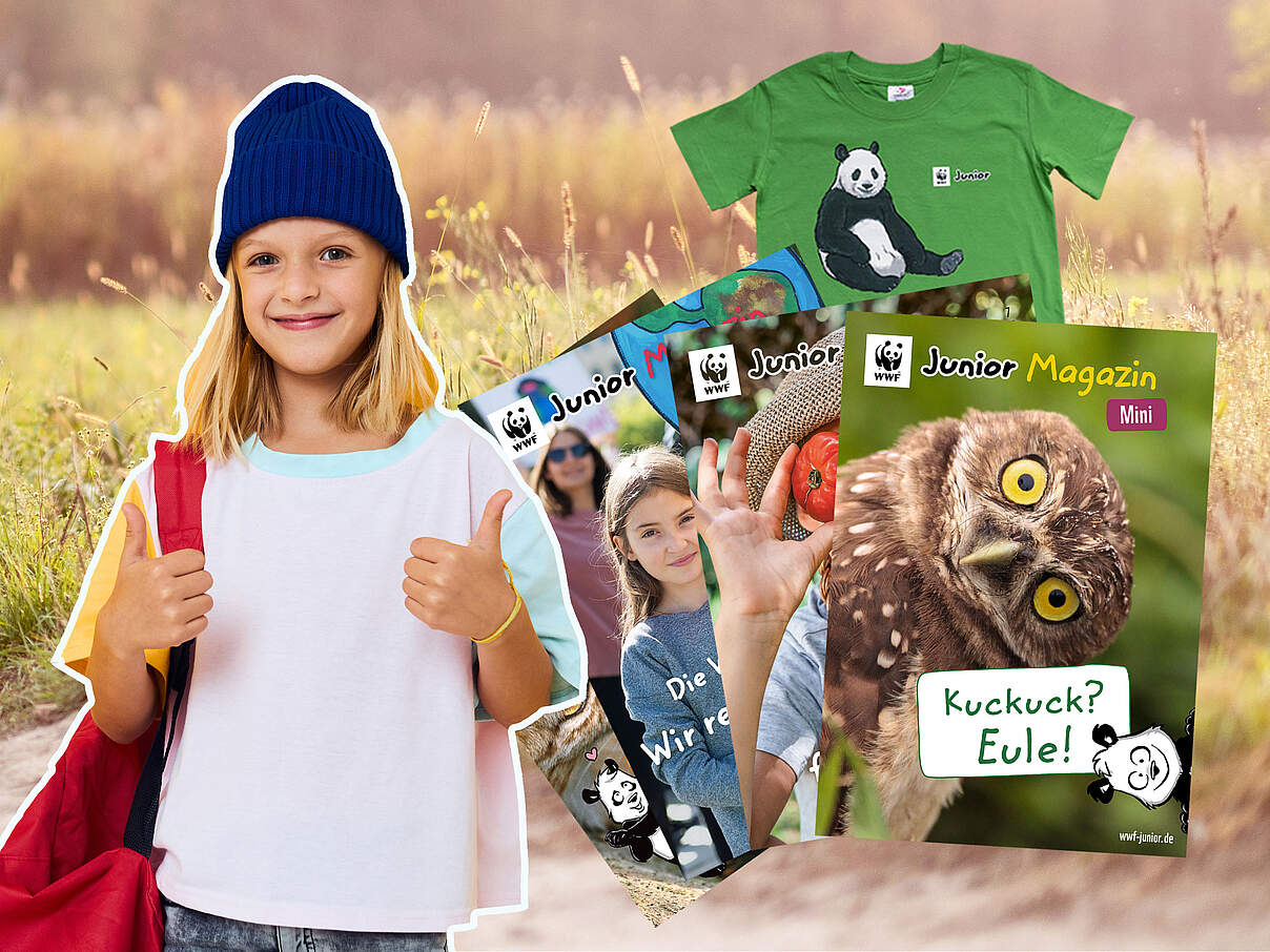 Ein junges Mädchen mit den Vorteilen der WWF Juniormitgliedschaft