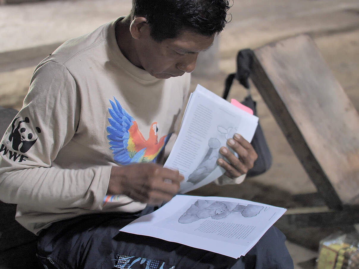 Bildungsmaterial der Indigenen zum Jaguar © WWF Kolumbien