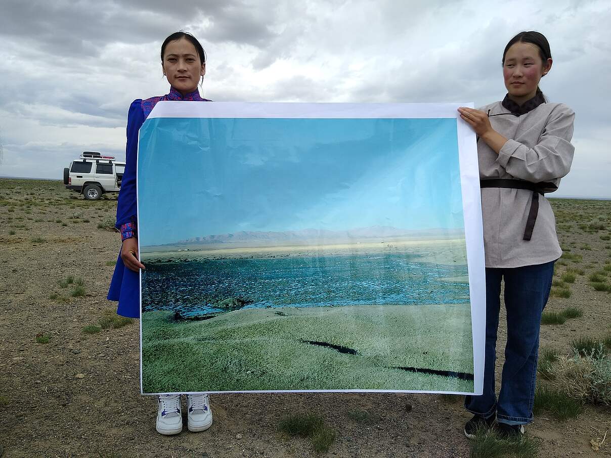 Kinder-Ökoclubs reaktivieren Quellen in der Westmongolei © Markus Radday / WWF