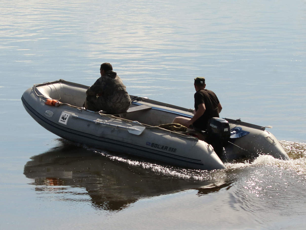 Boot für Rentier-Schutz-Patrouillen © Dmitri Boldyrev / WWF Russia