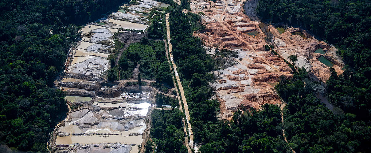 Goldmine in der Tapajós Region, Amazon, Brasilien © Chris J Ratcliffe / WWF-UK