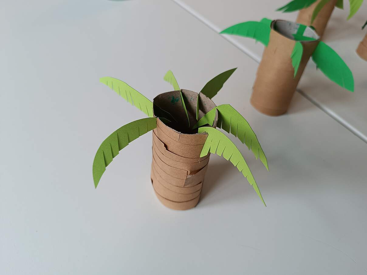 Palmenkegeln-Spiel basteln