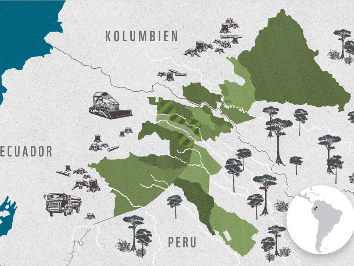 Die Schutzgebiete im Nordamazonas © WWF Die Schutzgebiete im Nordamazonas © WWF