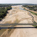 Ausgetrockneter Loire Fluss in Frankreich © imago/Martin Bertrand