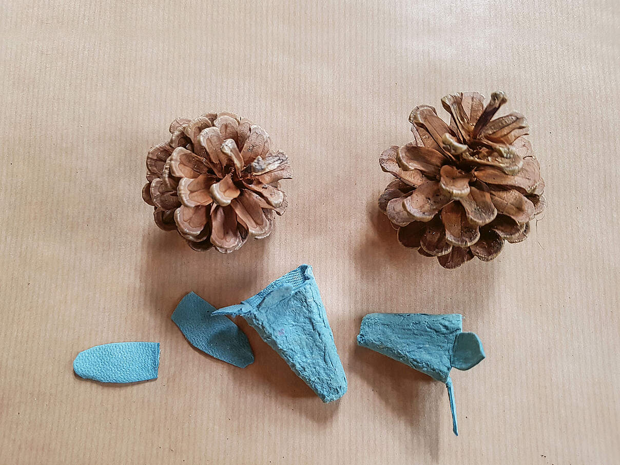 Das brauchst du zum Zapfentiere basteln