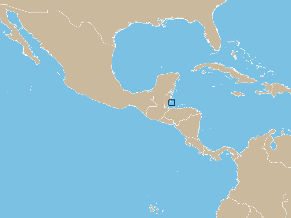 Lage von Belize 
