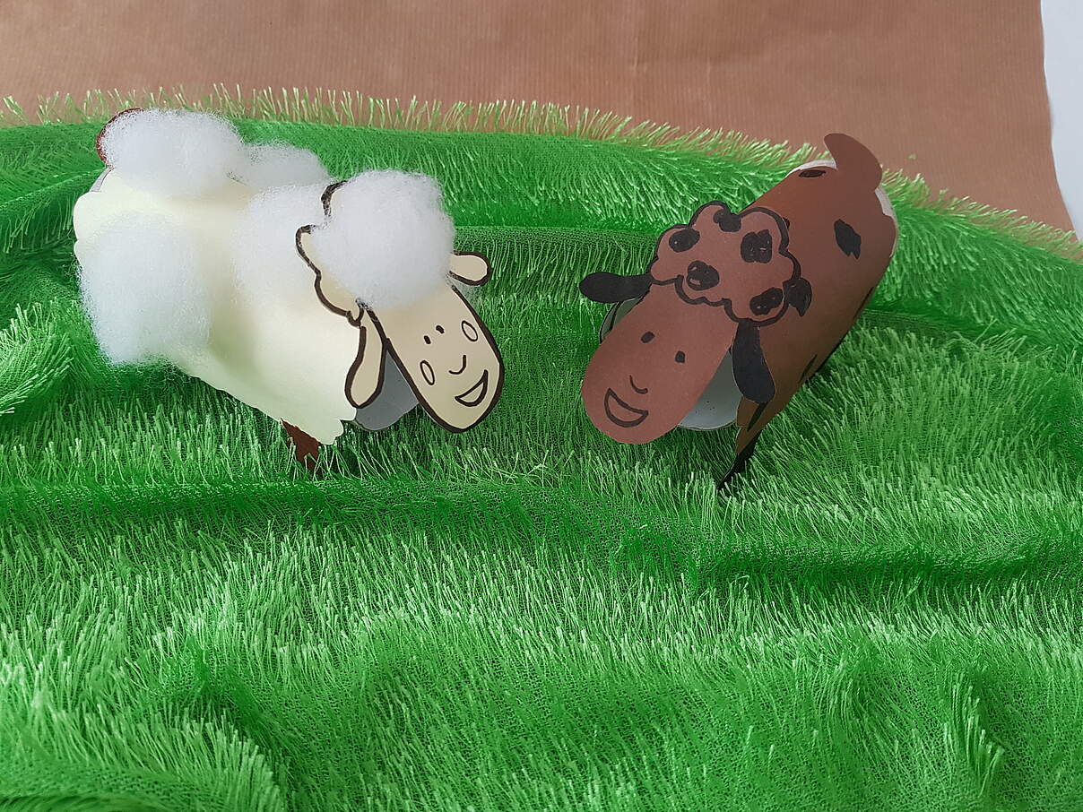 Wollige Schäfchen basteln