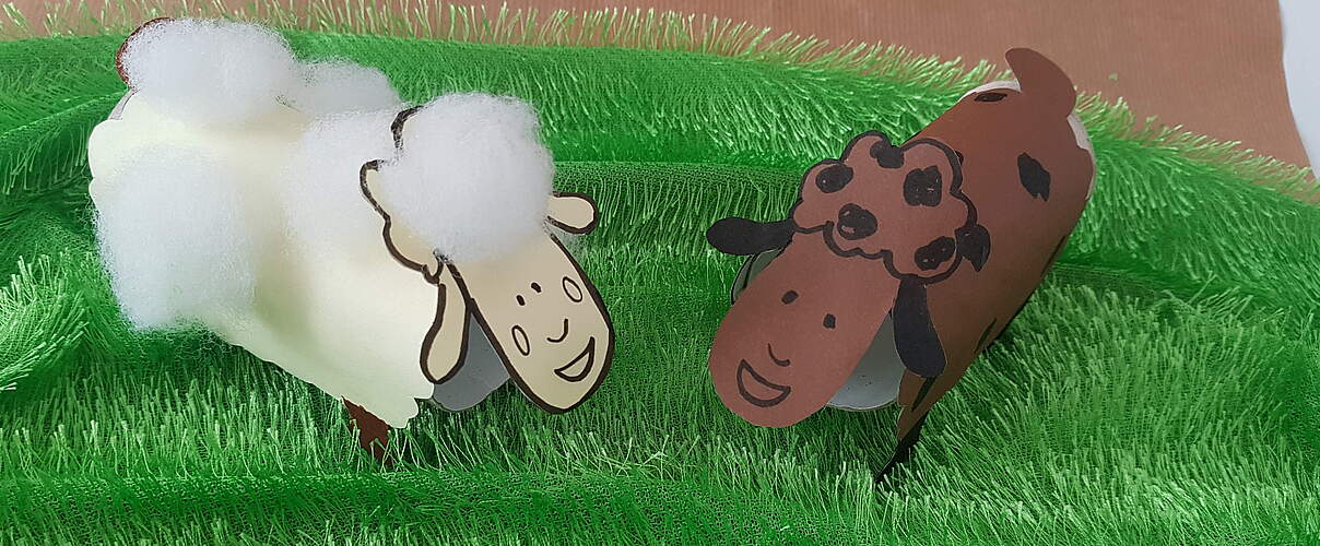 Wollige Schäfchen basteln