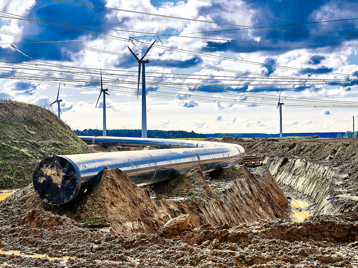 Baustelle der europäischen Erdgas-Pipeline EUGAL in der Nähe von Wrangelsburg © Stefan Dinse / iStock / Getty Images