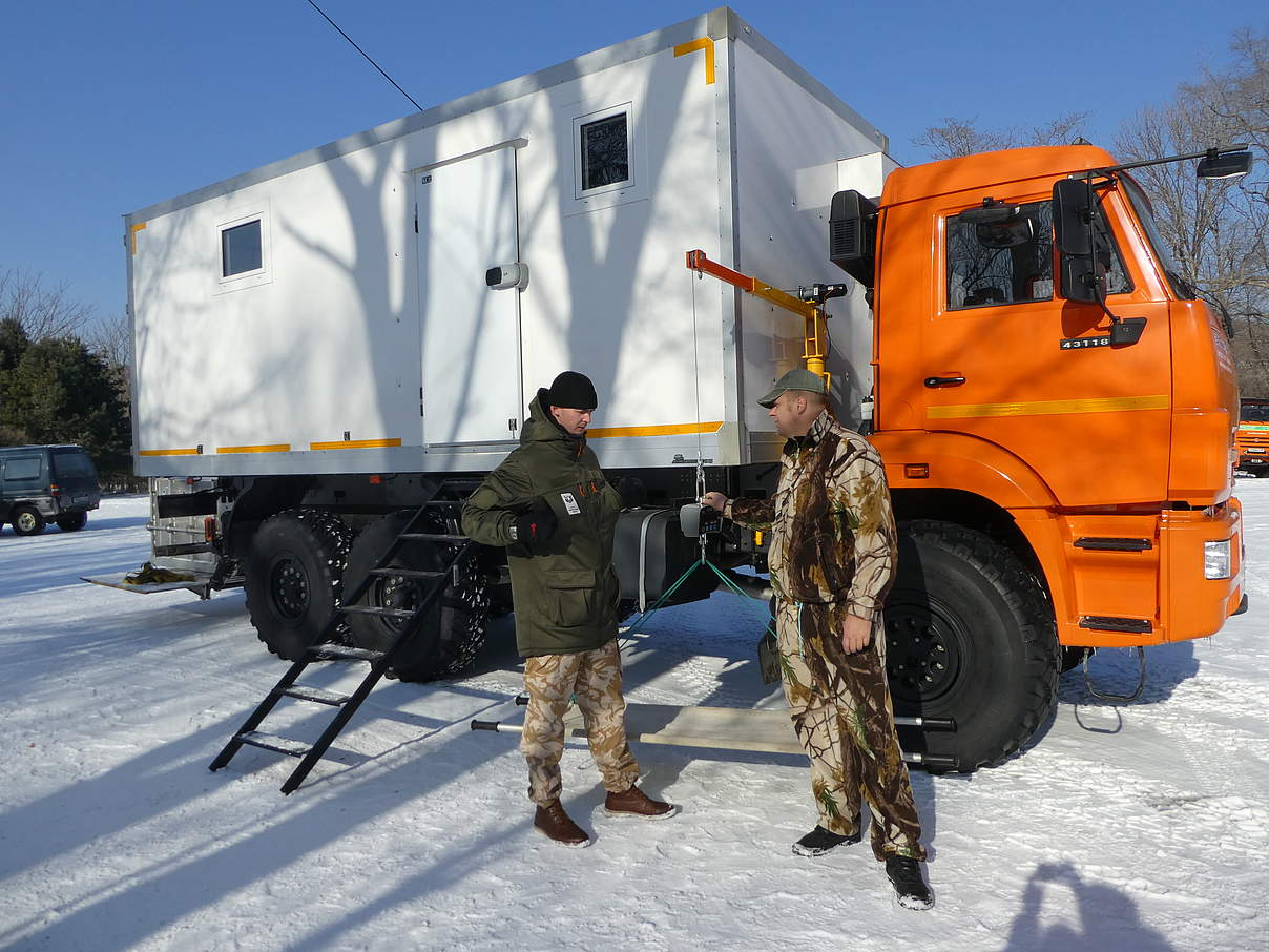 Der Tiger-Rettungswagen im Fernen Osten Russlands © WWF Russland