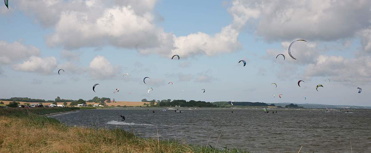 Kitesurfer im Greifswalder Bodden © Florian Hoffmann / WWF