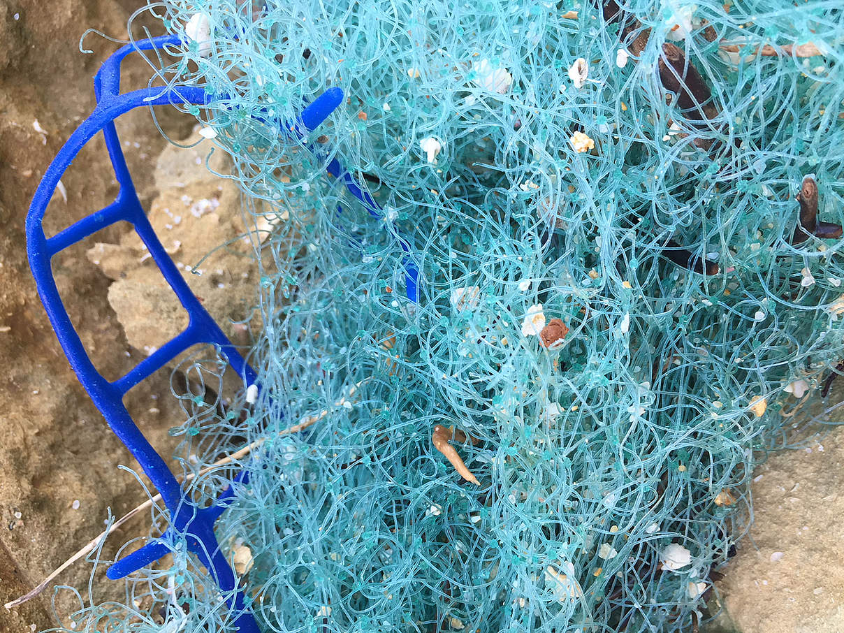 Fischernetz am Strand © Fraunhofer UMSICHT Fischernetz am Strand © Fraunhofer UMSICHT