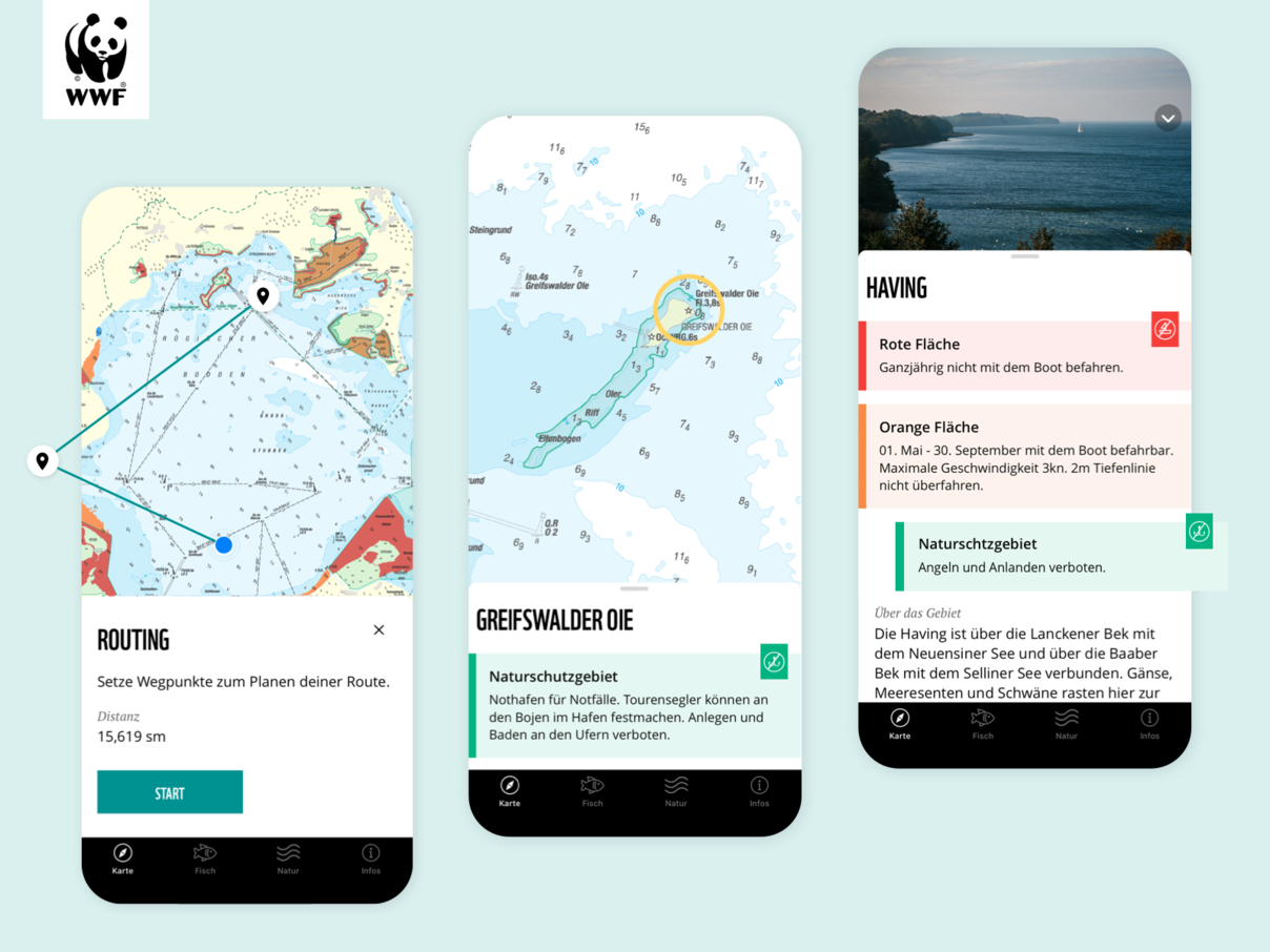 WWF Seekarten App © WWF WWF Seekarten App © WWF