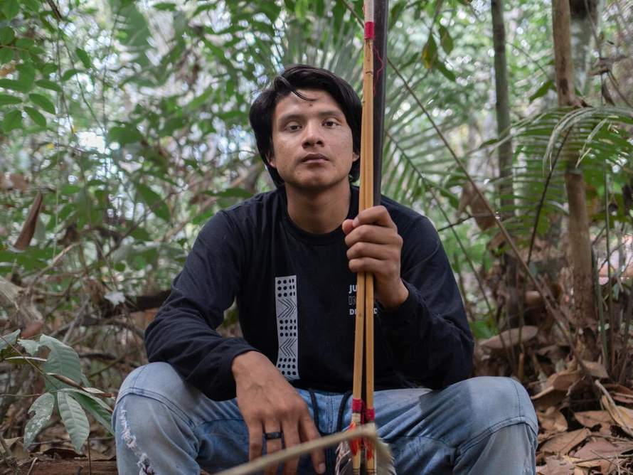 Bitaté Uru-eu-wau-wau, Präsident der Vereinigung der Uru-eu-wau-wau-Indigenen © Gabriel Uchida / WWF-Brazil 
