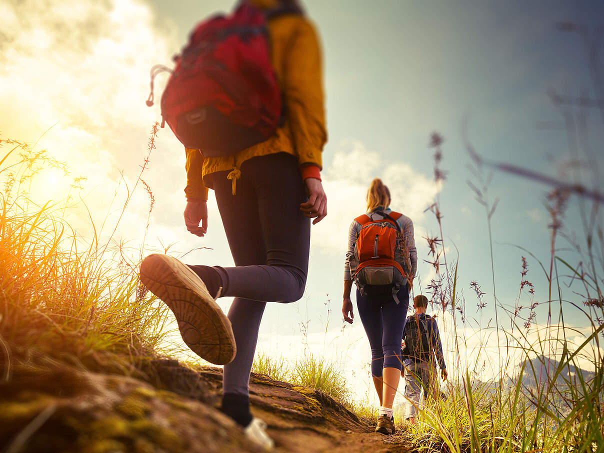 Wandern in der Natur © Shutterstock / Dudarev Mikhail / WWF 