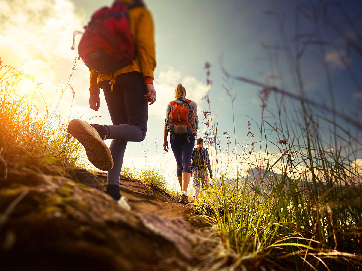 Wandern in der Natur © Shutterstock / Dudarev Mikhail / WWF 