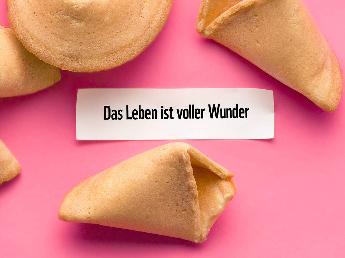 Glückskekse mit Spruchzettel