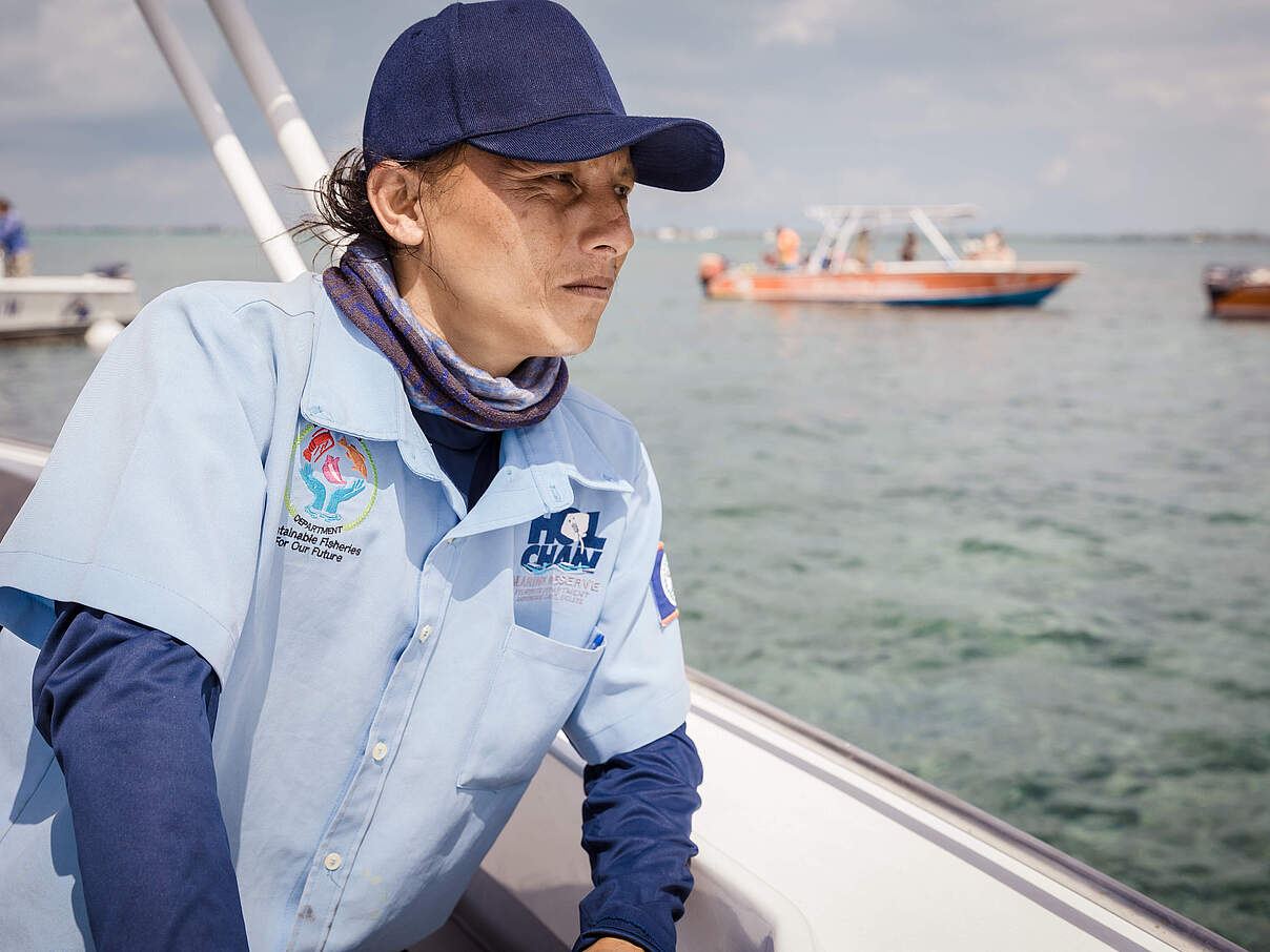 Manuel Munoz, Ranger im Hol Chan Marine Reserve, Belize © Tarina Rodriguez / WWF-US