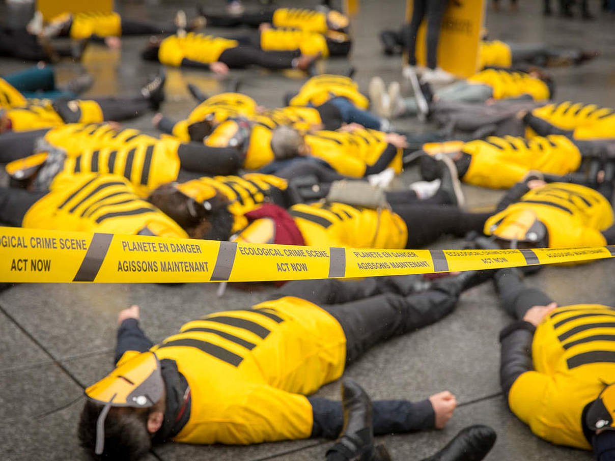 Bienen "Die In" in Paris am 4. July 2019 © Daisy Reillet WWF France