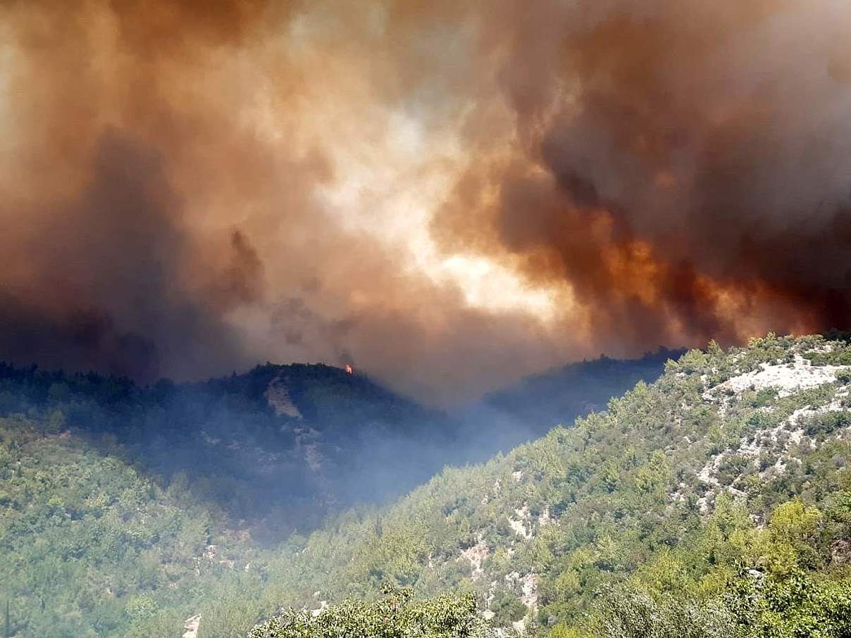 Verheerende Waldbrände wüten 2021 in der Türkei © DHA