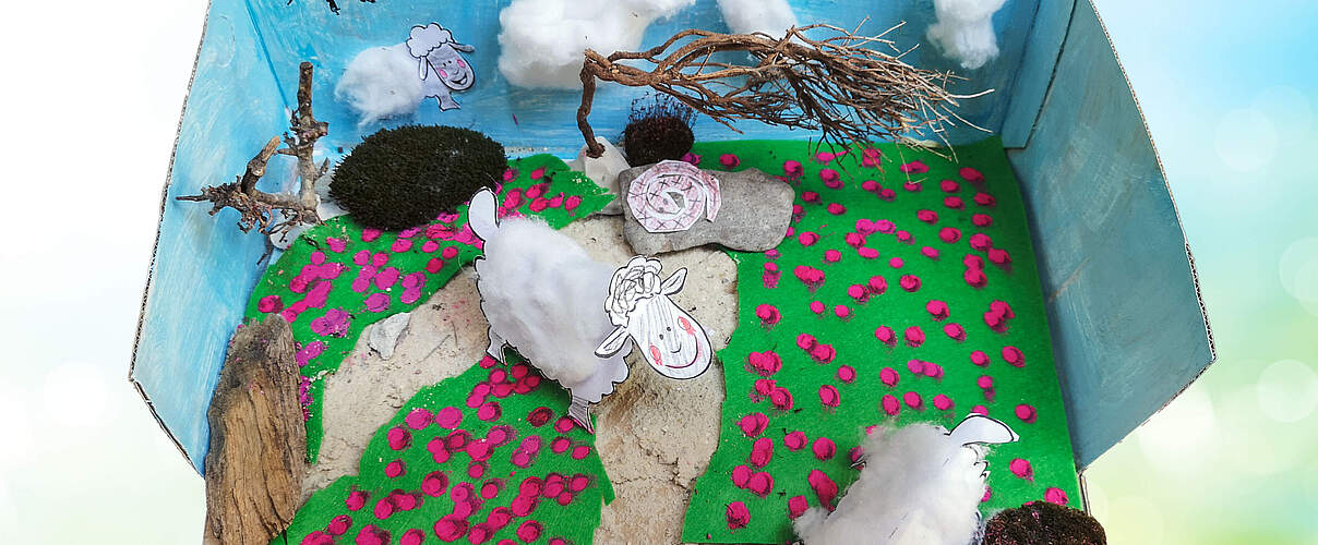 Basteltipp: Heide im Karton