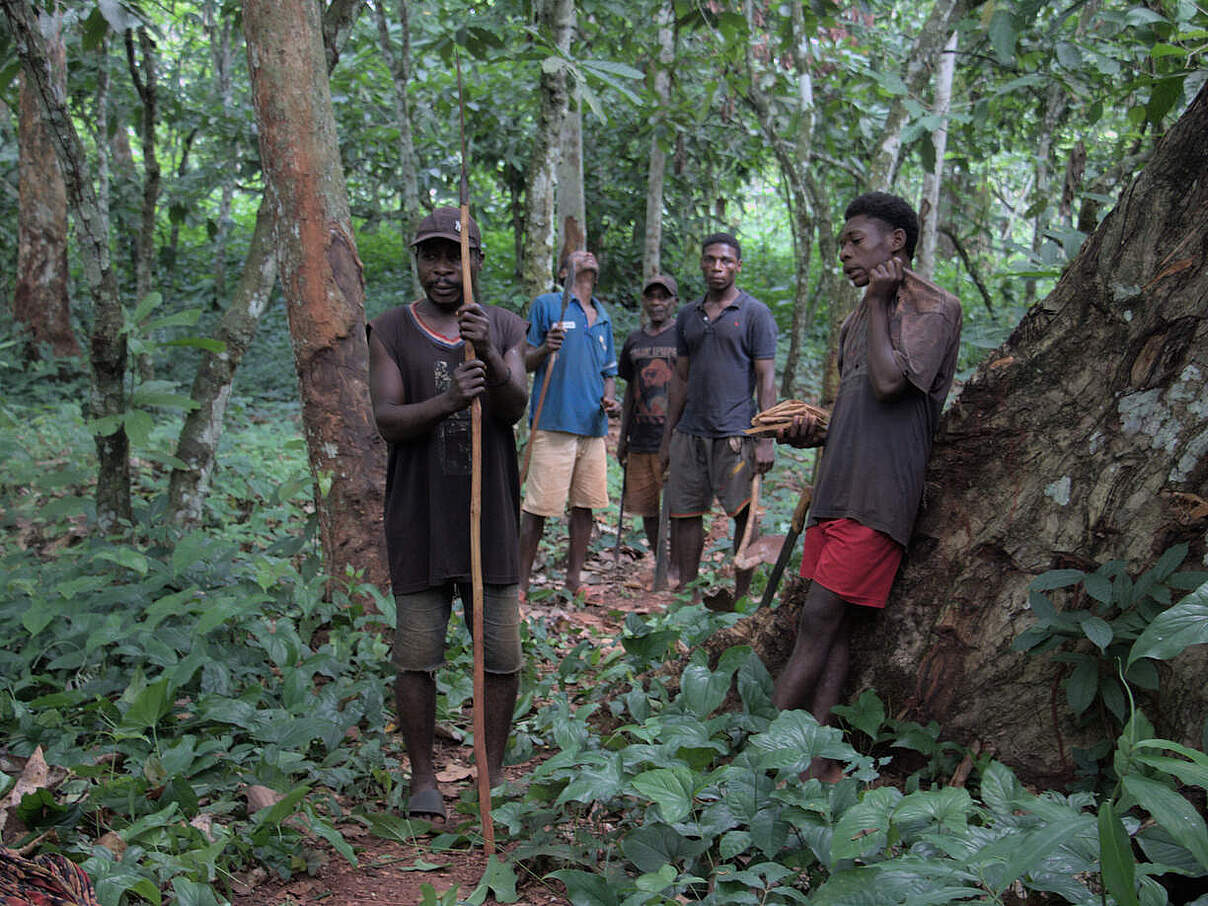 Mitglieder der Baka-Community in Yenga-Tengué