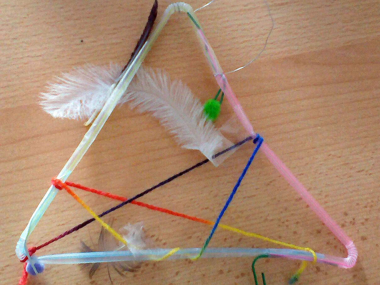 Traumfänger aus Plastikmüll