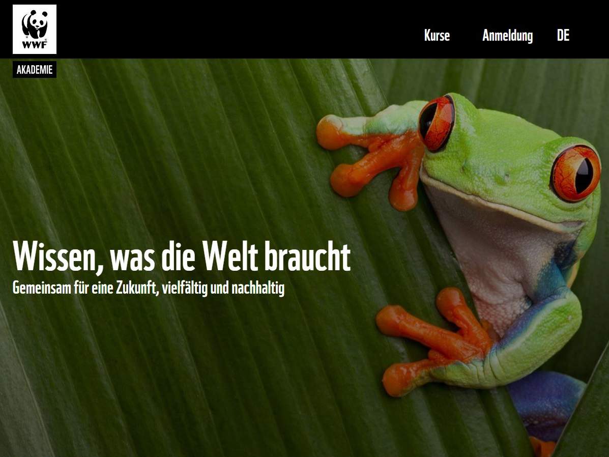 Startseite der WWF Akademie © WWF