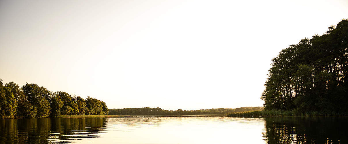 Flusslandschaft mit Boot in der Uckermark © Peter Jelinek / WWF