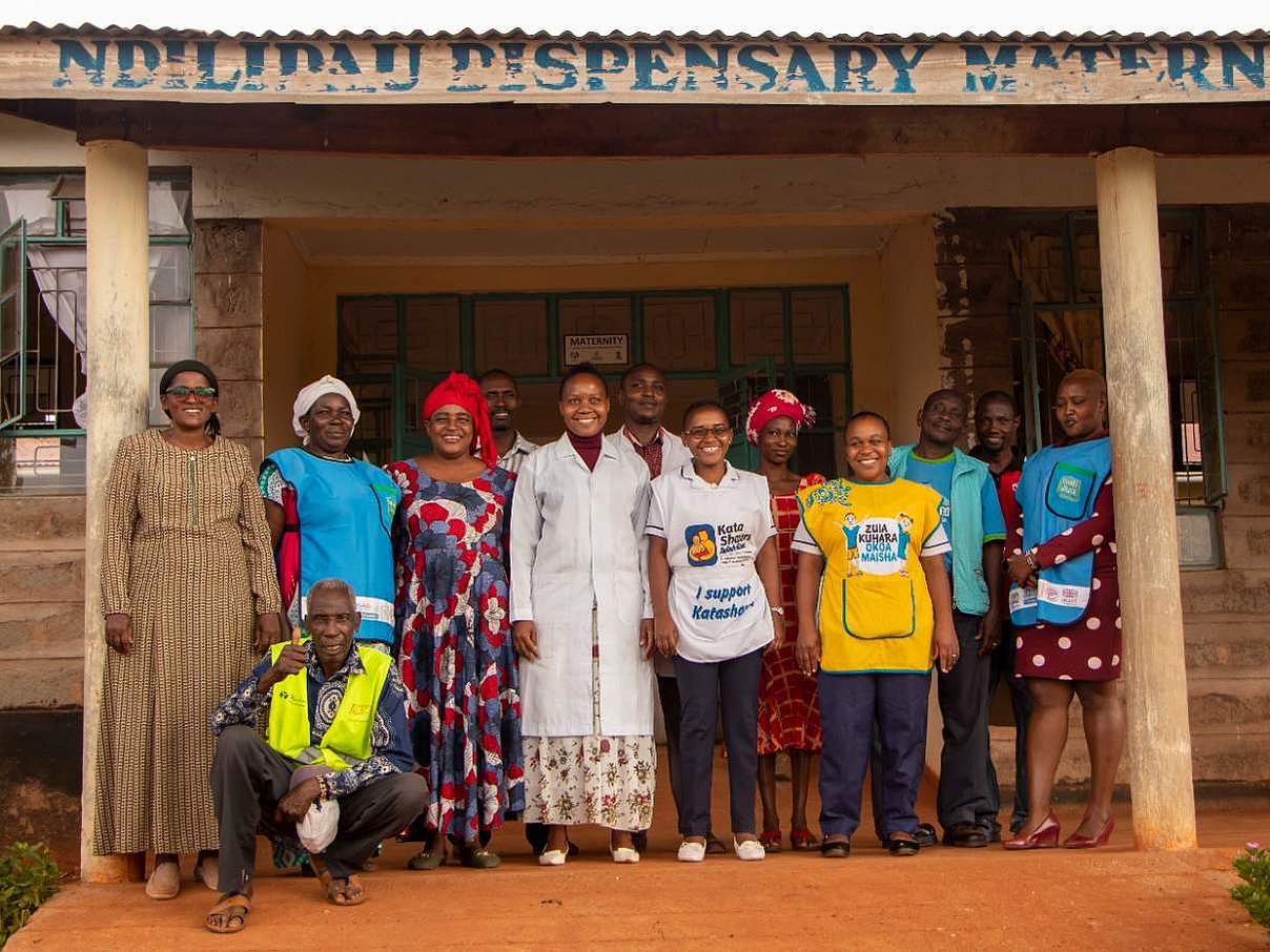 Das Team des Ndilidau-Gesundheitszentrums © WWF Kenya