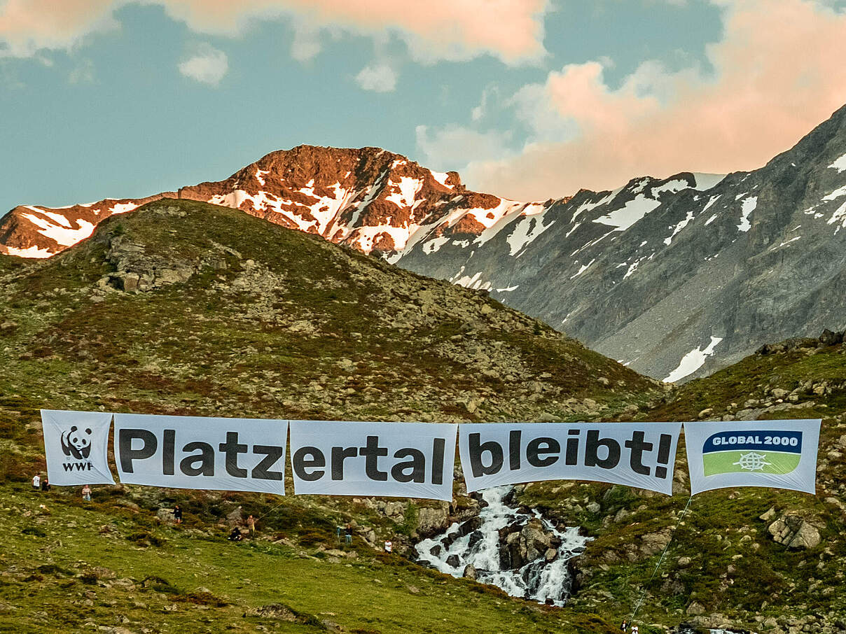 Protest: Platzertal bleibt © Global 2000 Christopher Glanzl