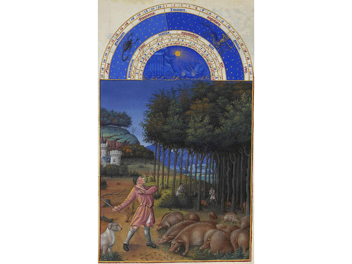 Stundenbuch Les Tres Riches Heures © Jean Colombe - R.M.N. / R.-G. Ojéda / Wikimedia Commons / gemeinfrei