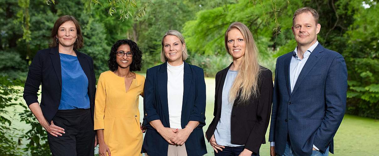 Neuer Vorstand WWF Deutschland: Heike Vesper, Selvi Naidu, Meike Rothschädl, Kathrin Samson und Jan Peter Schemmel © Kathrin Tschirner / WWF