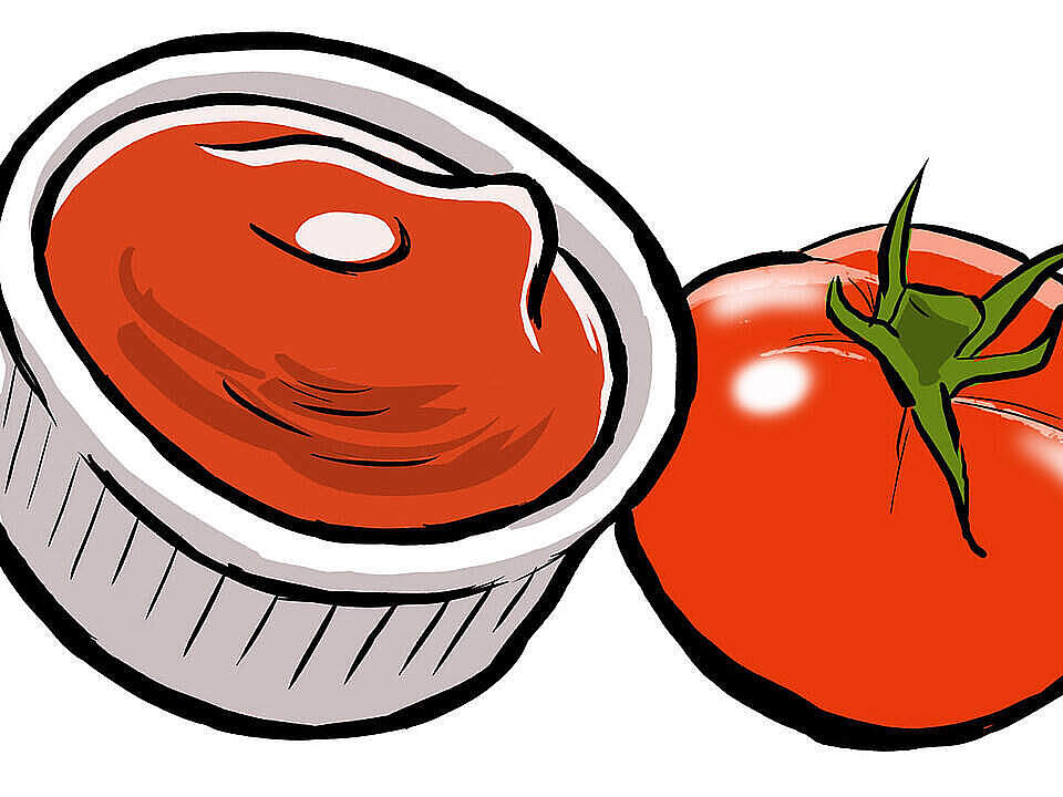 Tomate und Ketchup Grafik