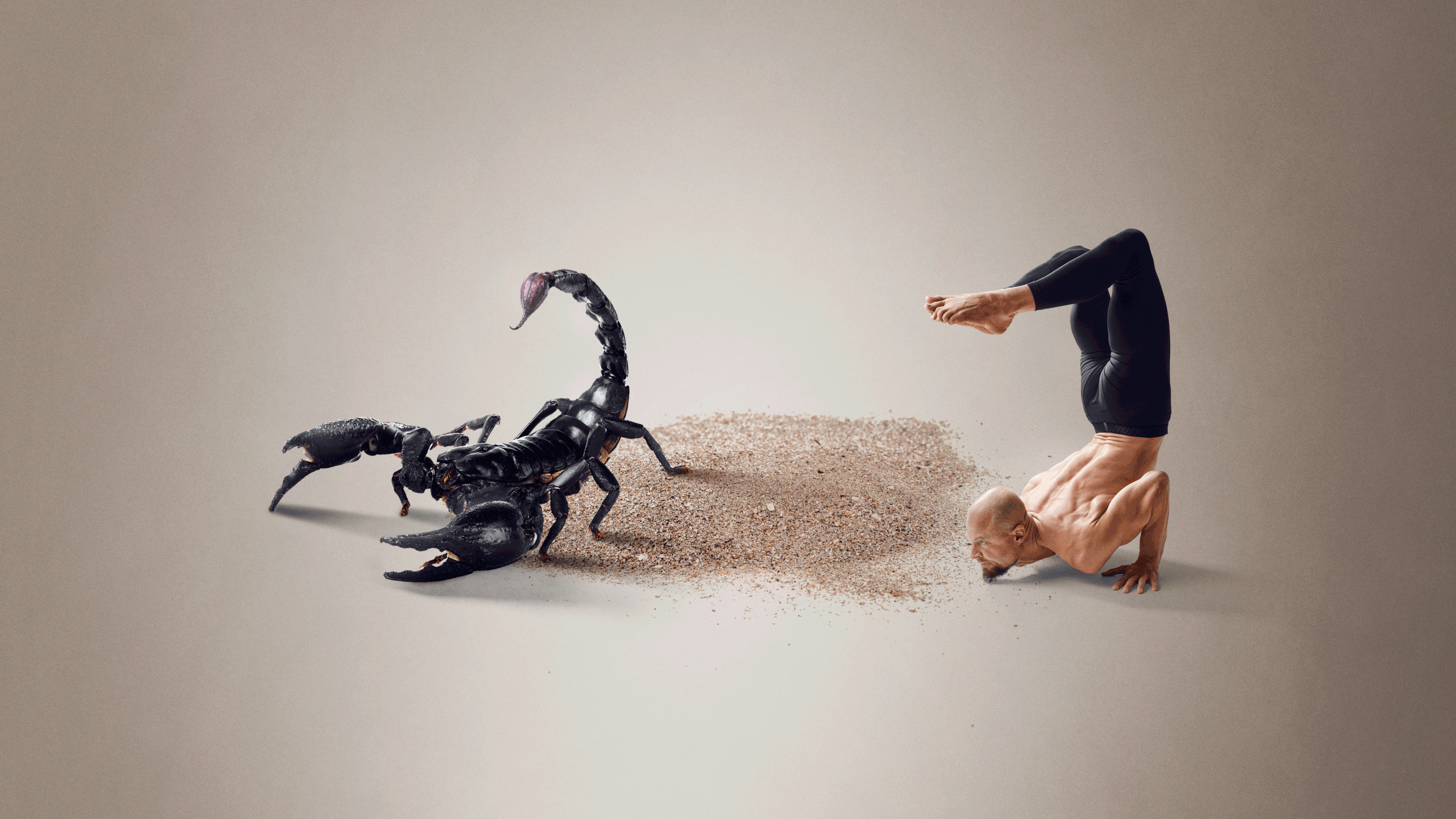 Ronald Steiner macht den Skorpion für den Skorpion © Yogagold / Per Kasch