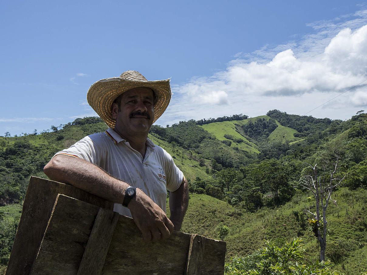 Ein Bewohner, in einem der Naturschutzgebiete in Kolumbien © Javier La Rotta /WWF-Colombia