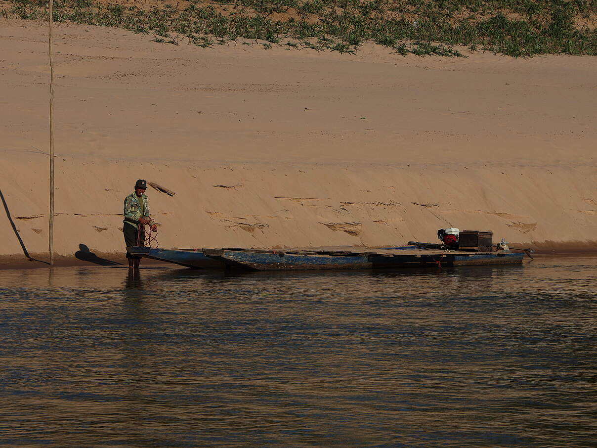 Fischer am Xe-Banghieng in Laos