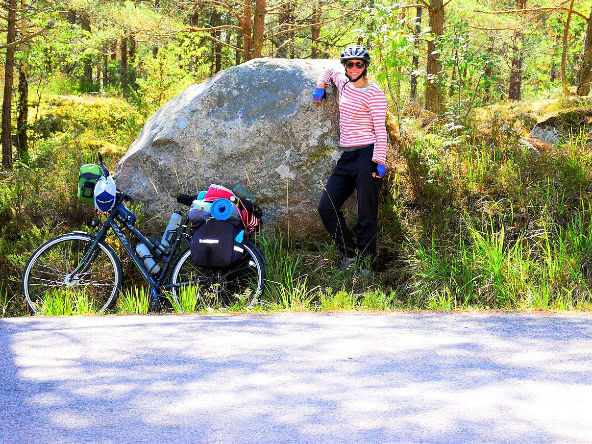 Maria Lutter auf ihrer "Bernsteintour" © Maria Lutter