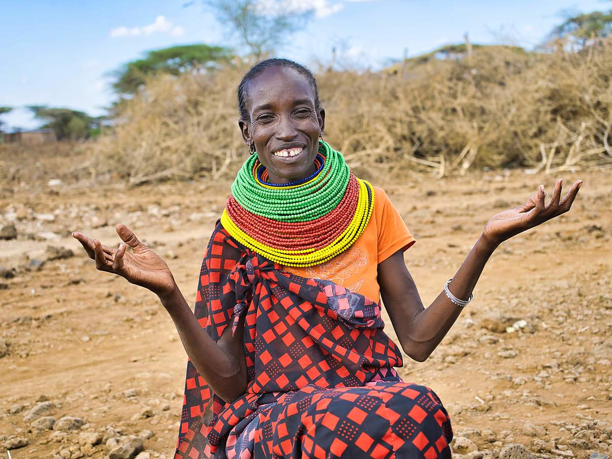 Diese Kenianerin erhielt Lebensmittelhilfe © WWF