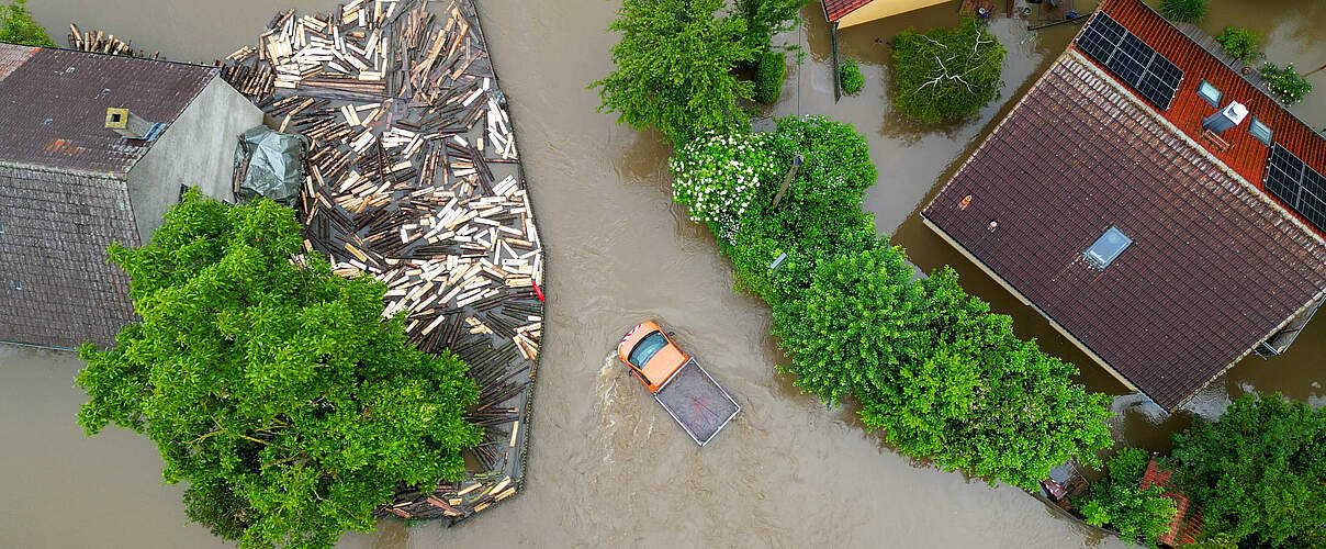 Hochwasser in Nordendorf (Bayern) © IMAGO / Bernd März