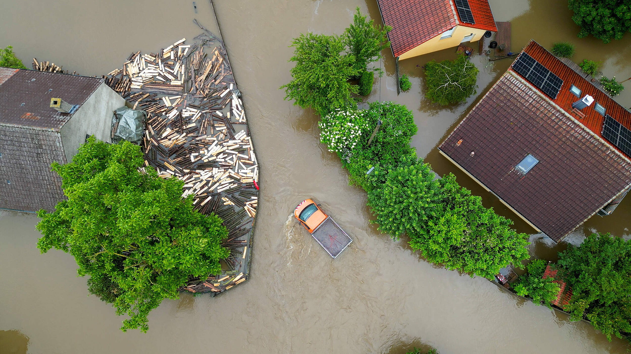Hochwasser in Nordendorf (Bayern) © IMAGO / Bernd März