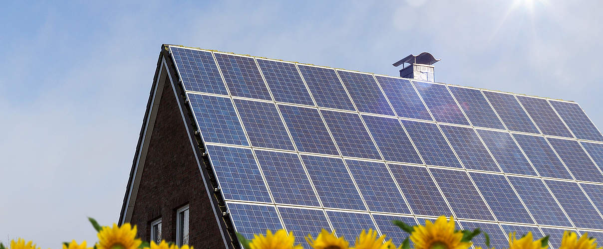 rooftop with solar panels