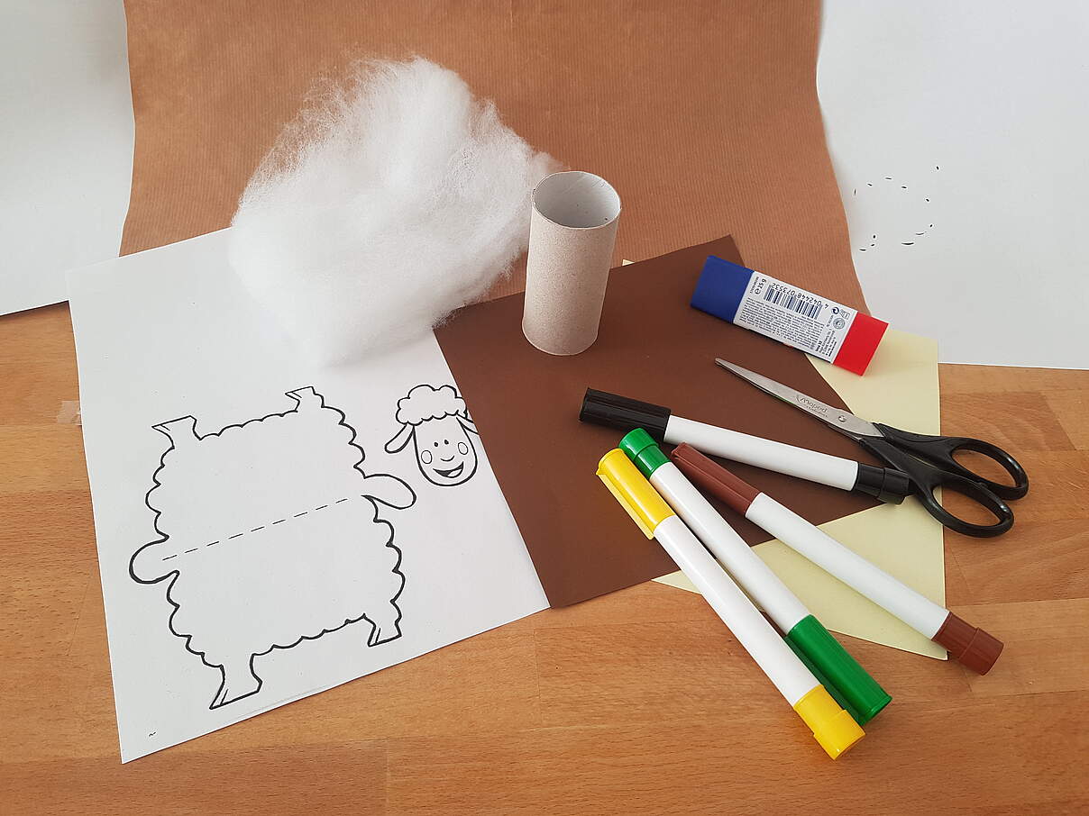 Wollige Schäfchen basteln