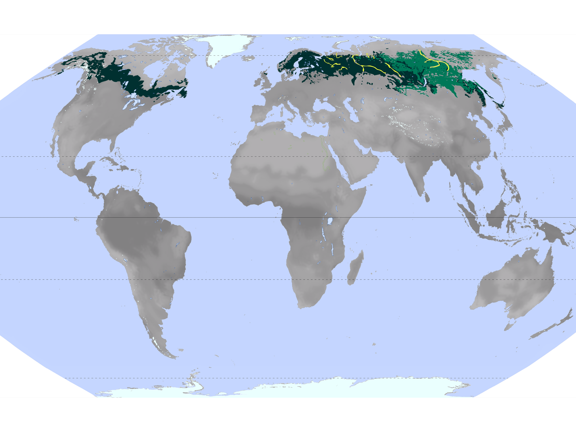Karte der Vegetationszone der Borealen Wälder © CC-BY-SA 3.0 / Ökologix