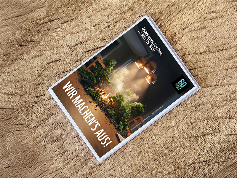 Flyer mit Earth Hour Visual